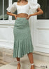 Boho Skirts in Green Garden For Women